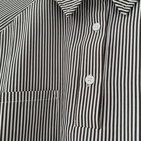 Black and White Striped Women's Tunic - Picture 3 of 4